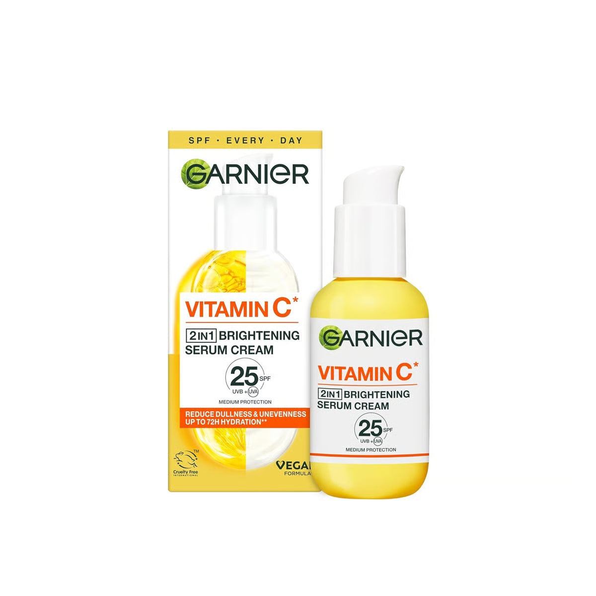 Garnier Skin Active Vitamin C 2-In-1 Brightening Serum Cream SPF25 50ml Pakistan Delivery